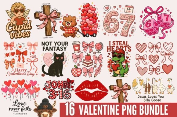 Download Valentine PNG Bundle,Retro Valentine PNG - Bundle Collection
