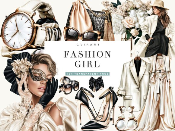 Download Fashion Girl Clipart Bundle - Bundle Collection