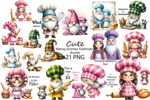 Download Cute Baking Gnomes Sublimation Bundle - Bundle Collection