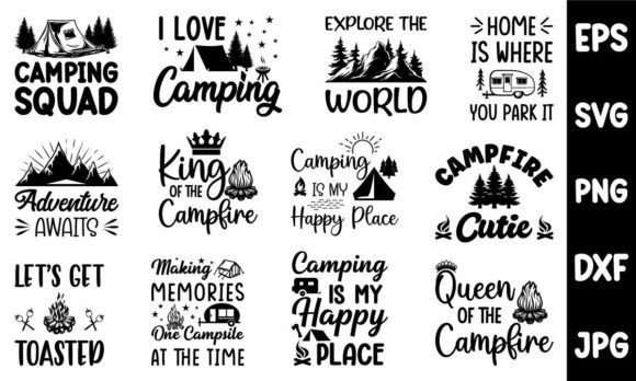 Download Camping SVG T-shirt Design Bundle - Bundle Collection