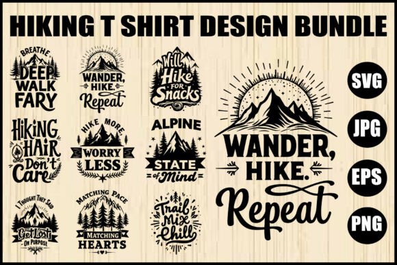 Download Hiking T-Shirt Quote Bundle - Bundle Collection