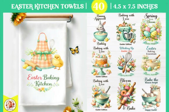 Download Easter Kitchen Towel Designs Mega Bundle - Bundle Collection