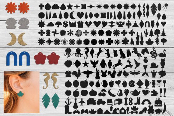 Download Earring Bundle, Earring Shape, Leather - Bundle Collection
