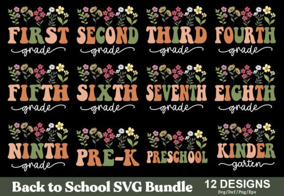 Download Back to School SVG Bundle, Flower Floral - Bundle Collection