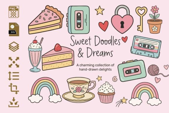 Download Sweet Doodles &amp; Dreams PNG &amp; SVG Bundle - Bundle Collection