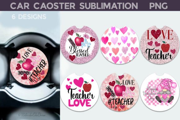 Download Valentines Teacher Car Coaster Bundle - Bundle Collection