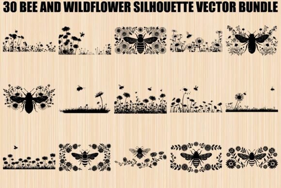 Download Bee and Wildflower SVG Bundle - Bundle Collection