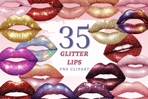 Download Glitter Lips PNG Bundle - Bundle Collection