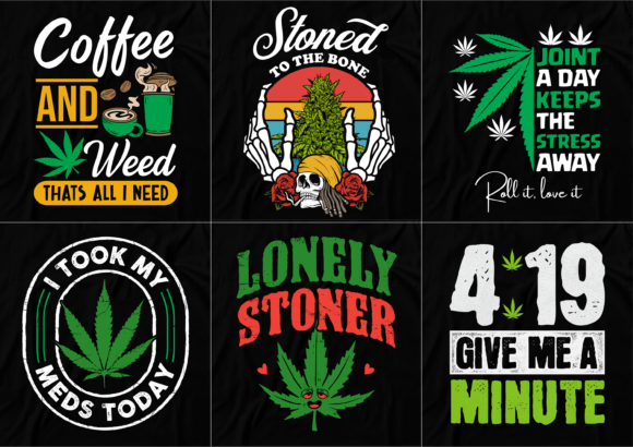 Download Weed T-shirt Design Bundle, 420 T-shirt - Bundle Collection