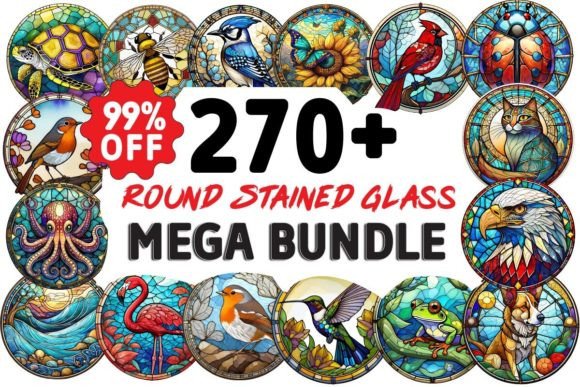 Download Stained Glass Round Mega Bundle - Bundle Collection