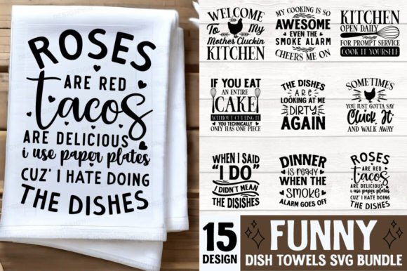 Download Funny Dish Towels SVG Bundle - Bundle Collection