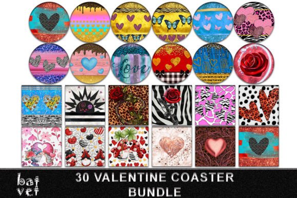 Download Valentines Sublimation Coaster Bundle - Bundle Collection
