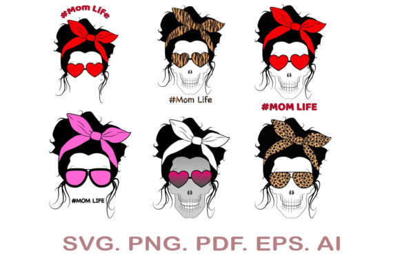 Download Mom Life Skull Bundle - Bundle Collection
