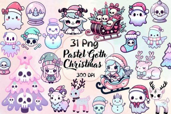 Download Kawaii Cute Pastel Goth Christmas Bundle - Bundle Collection