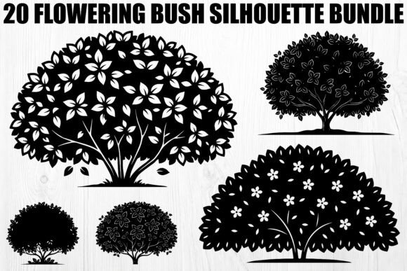 Download Flowering Bush Silhouette Bundle - Bundle Collection