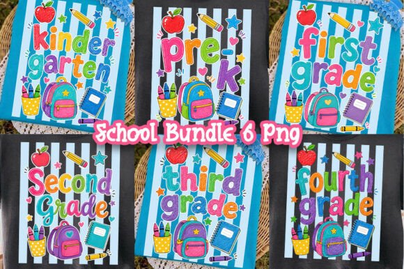 Download Back to School Grade Bundle Striped PNG - Bundle Collection