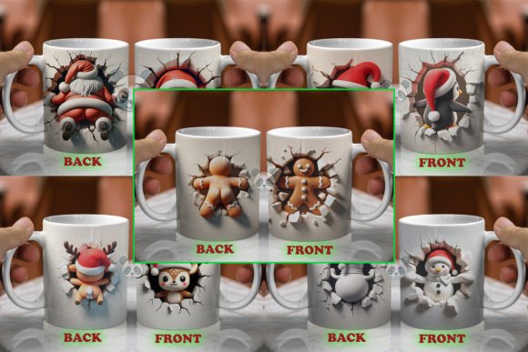 Download Both Side 3D Christmas Mug Wrap Bundle - Bundle Collection