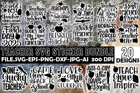 Download Teacher SVG Sticker Bundle - Bundle Collection