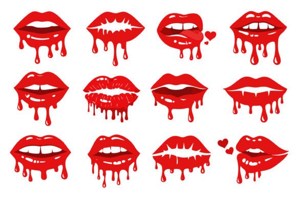Download Sexy Dripping Lips SVG Bundle - Bundle Collection