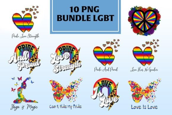 Download 10 Bundle LGBT PNG Pride Month Graphic - Bundle Collection