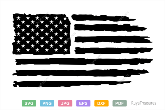 Download USA Distressed Flag Svg, USA Flag Design - Distress Collection
