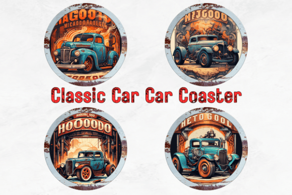 Download Vintage Car Car Coaster Bundle Png File - Bundle Collection