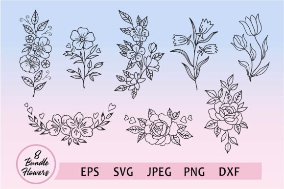 Download Bundle of Flower Designs - Bundle Collection