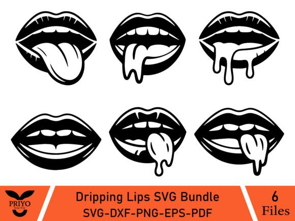 Download Dripping Lips SVG Bundle - Bundle Collection
