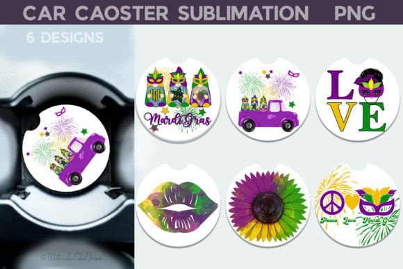 Download Mardi Gras Car Coaster Bundle - Bundle Collection