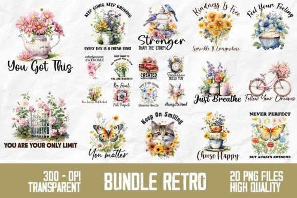 Download Retro Vintage Quote Design Bundle - Bundle Collection
