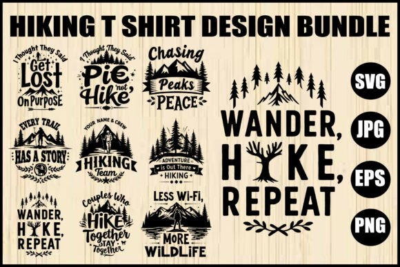 Download Hiking T-Shirt Quote Bundle - Bundle Collection