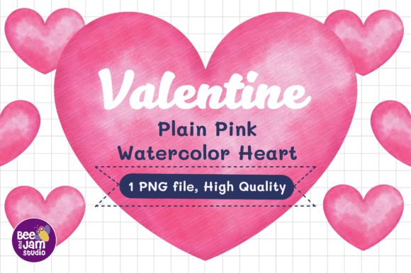 Download Valentine Plain Pink Watercolor Heart - Pink watercolor heart Collection