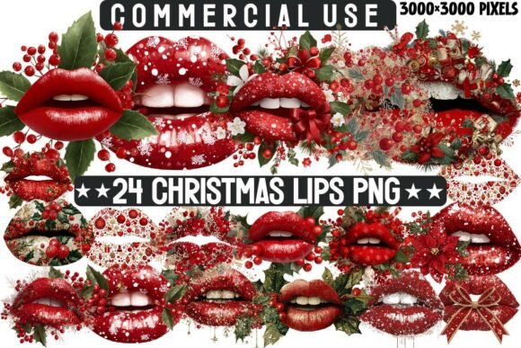Download Christmas Lips Sublimation Bundle - Bundle Collection