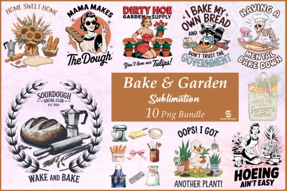 Download Bake &amp; Garden Png Sublimation Bundle - Png sublimation Collection