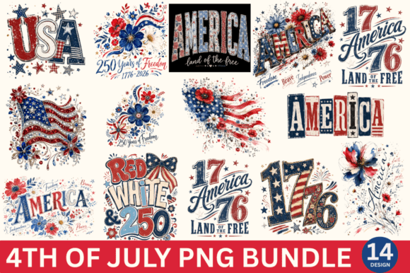 Download Retro 250th Anniversary USA PNG Bundle - Bundle Collection