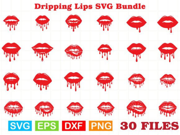 Download Dripping Lips SVG Bundle - Bundle Collection
